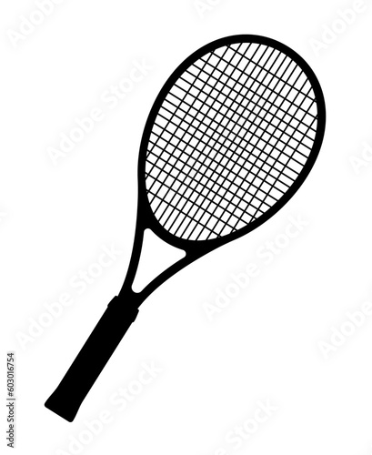 テニスラケットのシルエット © yotto
