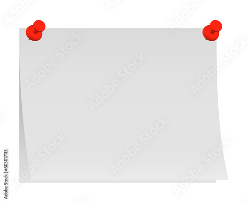 画鋲で留められた紙