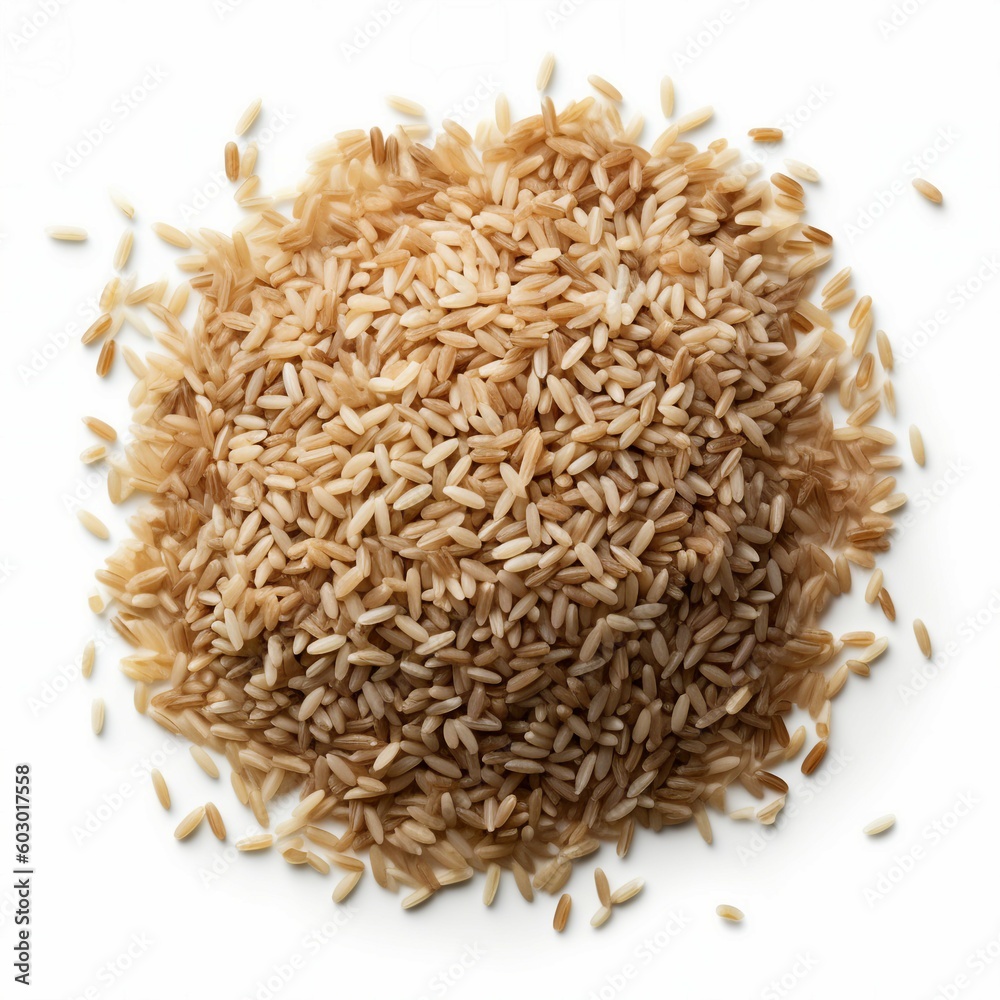 a hi-res illustration of a small pile of brown rice