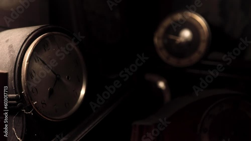 Old clocks in attic