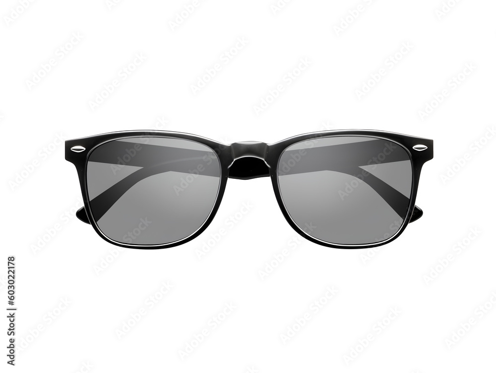 Black sunglasses isolated on transparent background