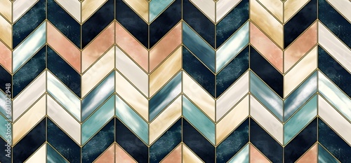 Chevron design with triangles colourful tile design or mug design