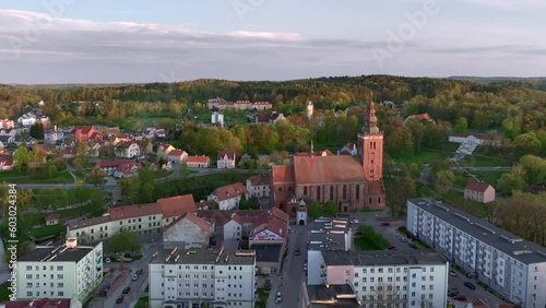 Drone view of the medieval town of Lidzbark Warminski in northern Poland
The city of Lidzbark Warmiński was originally called Heilsberg and from 1350 to the 19th century it was the capital of Warmia. photo