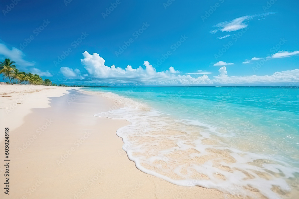 Background of a caribbean beach. Generative AI