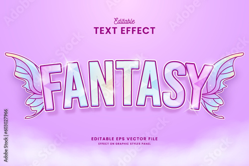decorative fantasy editable text effect vector design