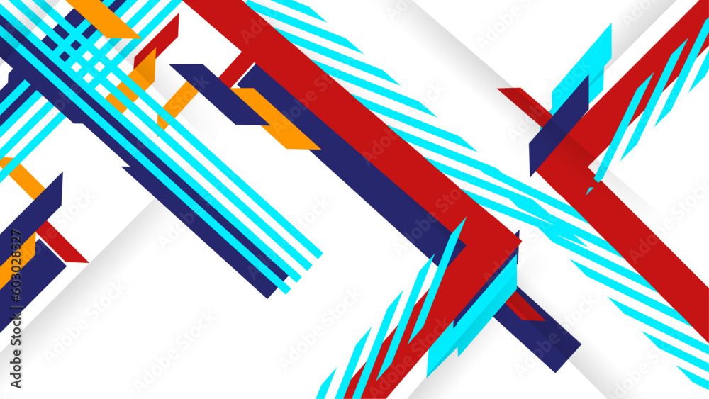 Modern blue red white geometric background Modern blue red white geometric background