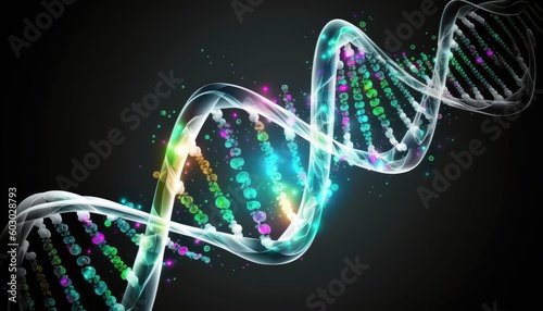human cell DNA structure wallpaper in spiral pattern generative ai