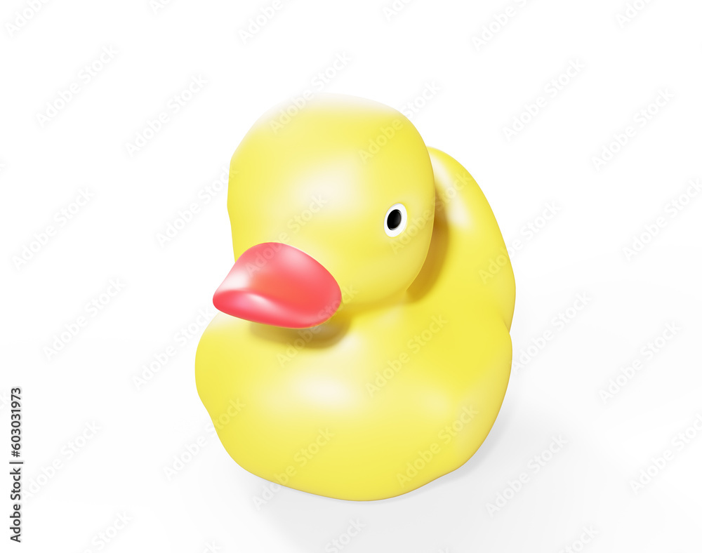 Seaman Rubber Duck, 3D rendering isolated on white background Seaman Rubber Duck, 3D rendering isolated on white background