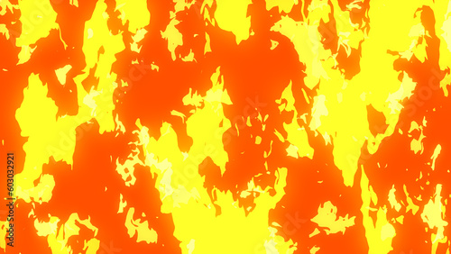 アニメ風の燃え上がる炎の背景イラスト