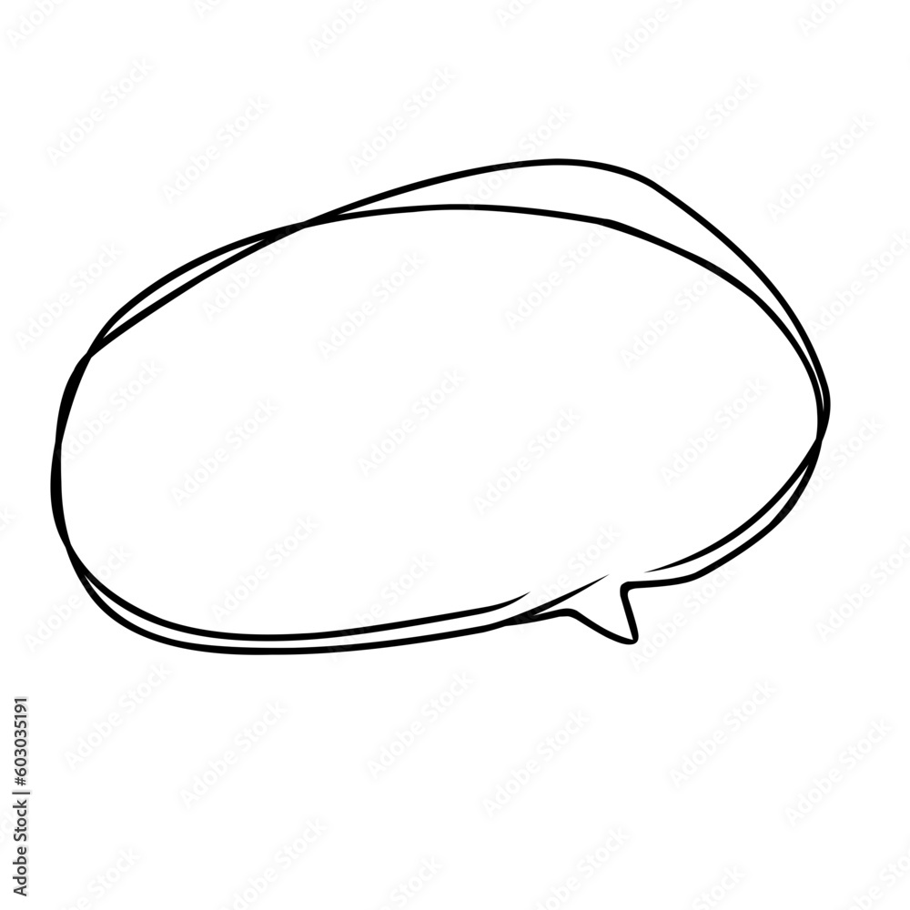 Handrawn speech bubble.dialogue box. Handrawn speech bubble.dialogue box.