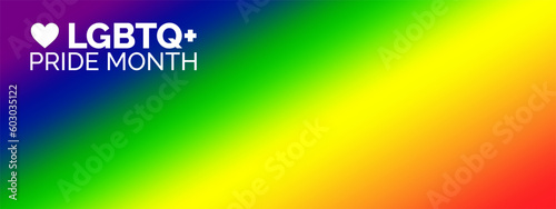 PRIDE month banner for festival parades, parties, and social events.