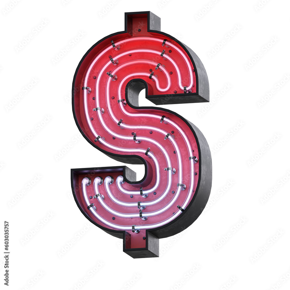 Bold Neon 3D Alphabet or PNG Letters Bold Neon 3D Alphabet or PNG Letters