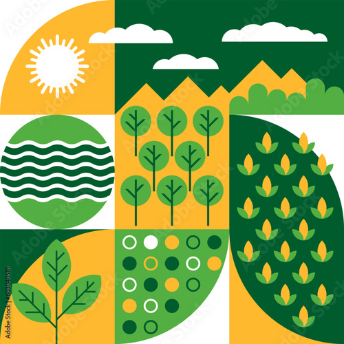 Agriculture pattern for corporate style