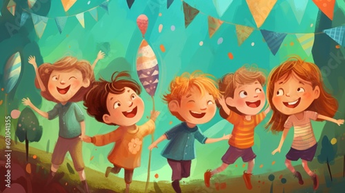 Joyful Children's Day Celebration - Generative AI