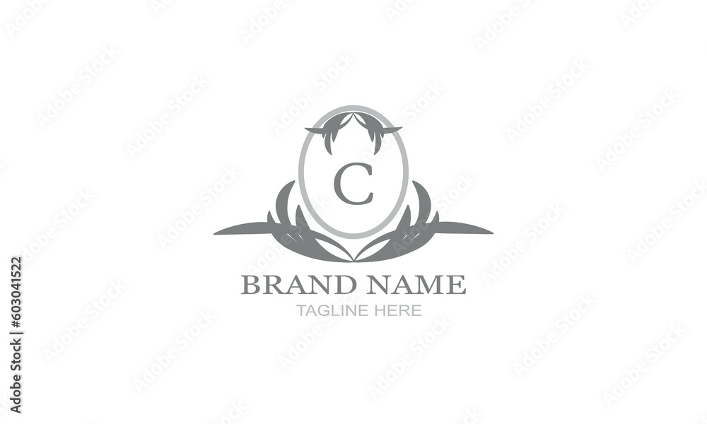 Design template of an elegant floral monogram for one or two letters, for example C. Wedding monogram. Business sign, identity monogram for restaurant, boutique, hotel, heraldry, jewelry. Design template of an elegant floral monogram for one or two letters, for example C. Wedding monogram. Business sign, identity monogram for restaurant, boutique, hotel, heraldry, jewelry.