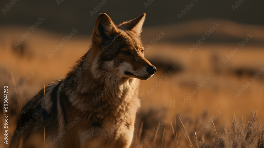 Coyote in nature. Generative AI Coyote in nature. Generative AI