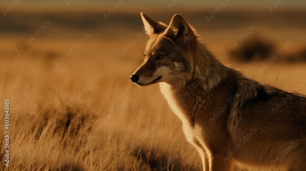 Coyote in nature. Generative AI Coyote in nature. Generative AI