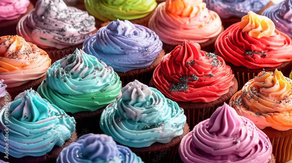 cupcakes with cream and sprinkles cupcakes with cream and sprinkles
