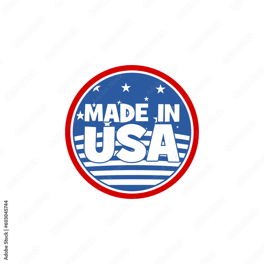 MADE IN USA icon isolated on transparent background MADE IN USA icon isolated on transparent background