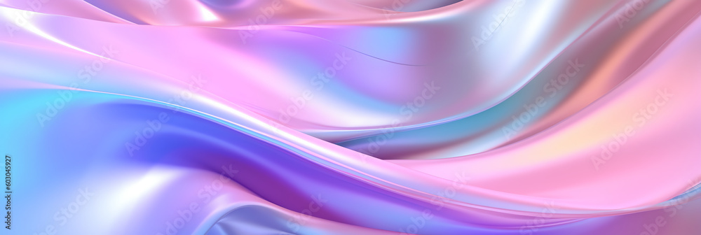 holographic pastel colors gradient of silk fabric. generative AI holographic pastel colors gradient of silk fabric. generative AI