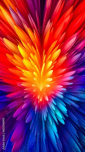 Wallpaper Mural Vibrant Colorful Abstract Heart Background. Generative ai Torontodigital.ca