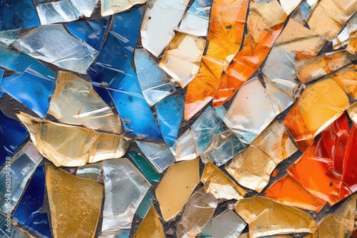 blue and white background glass