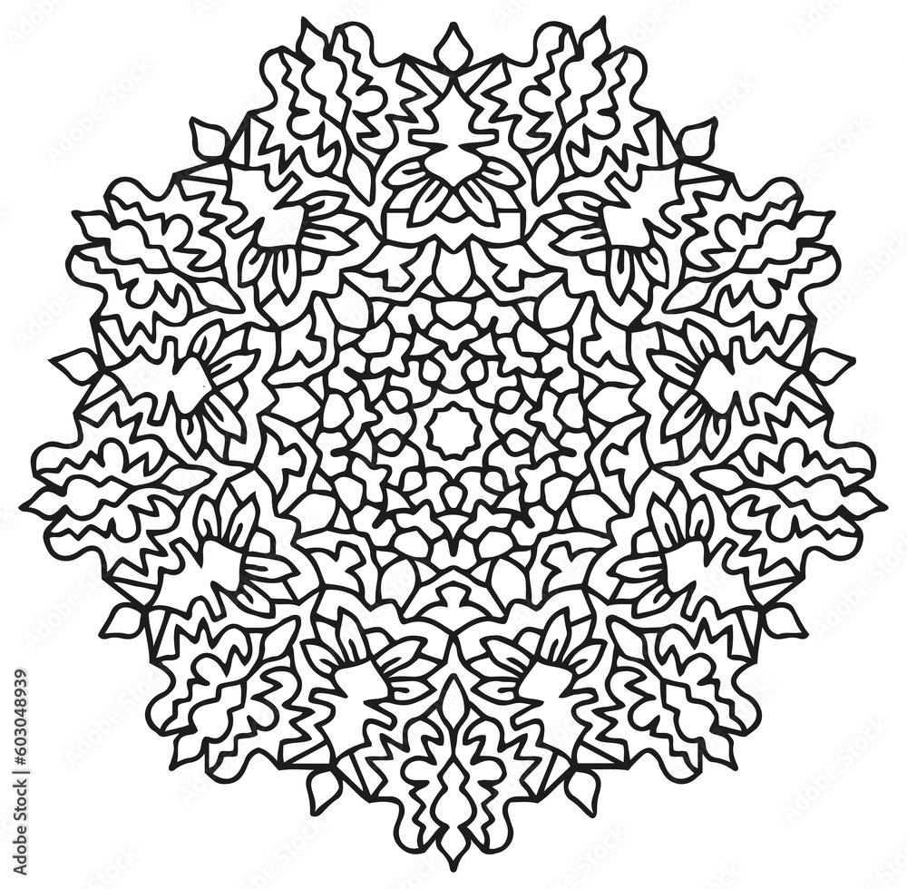beautiful hand drawn coloring mandala anti stress and relaxation beautiful hand drawn coloring mandala anti stress and relaxation
