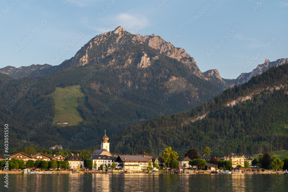 Lake Wolfgang in summer, Austria