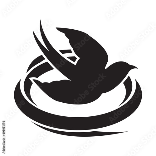 swallow logo vector illustration design template.