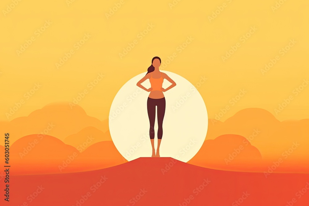 Woman meditating ourdoors , inner peace, AI, AI GENERATIVE, GENERATIVE Woman meditating ourdoors , inner peace, AI, AI GENERATIVE, GENERATIVE