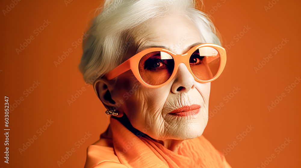 Mature Woman in Fashion Stylish as a Model Illustration Generative AI Background Cover Magazine Mature Woman in Fashion Stylish as a Model Illustration Generative AI Background Cover Magazine