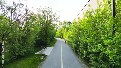 Multipurpose trail in Waterloo Region, Kitchener, Ontario, Canada photo