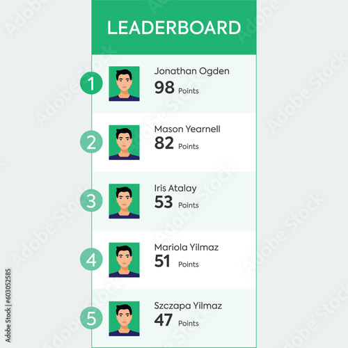 vector leaderboard with abstract background