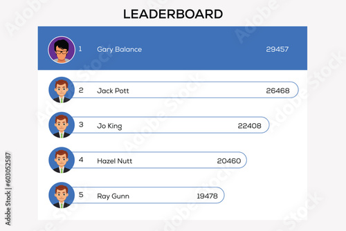 vector leaderboard with abstract background