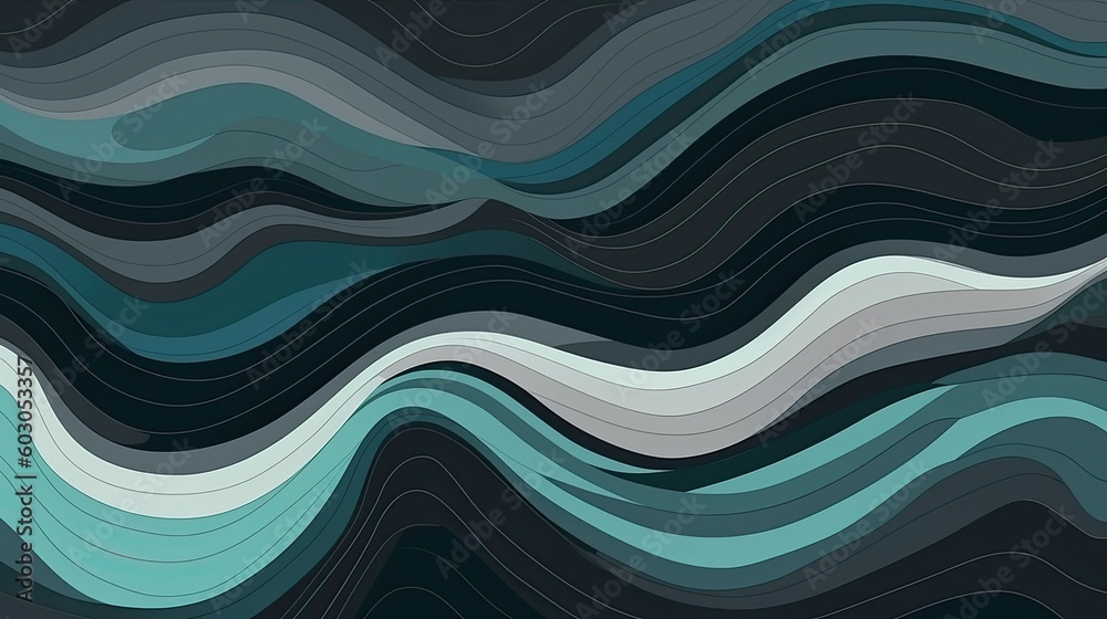 Decorative waves, inconspicuous header with elegant abstract, background pattern, generative ai Decorative waves, inconspicuous header with elegant abstract, background pattern, generative ai