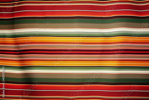 picture of a red and orange striped mezcal fabric. generative AI