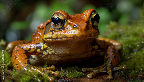 Green toad sitting in wet tropical forest generated by AI © Jeronimo Ramos