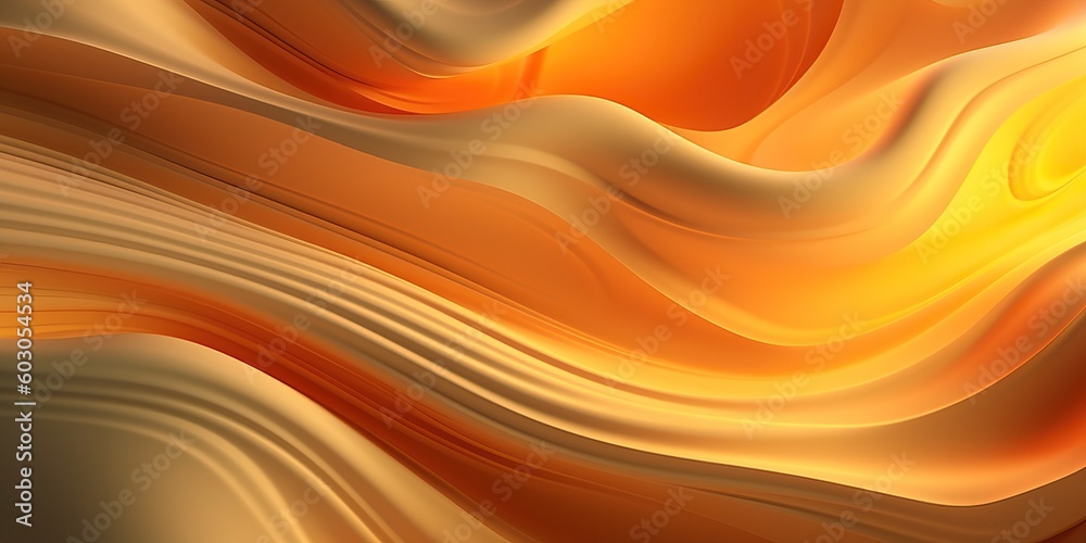 Orange fluid vibrant background, generative ai