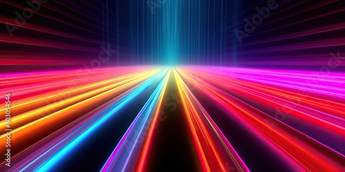 Vibrant technology neon col...