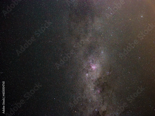 milky way in a place where the sky is dark in the interior where the lighting of the sky is weaker, several constellations can be seen	
