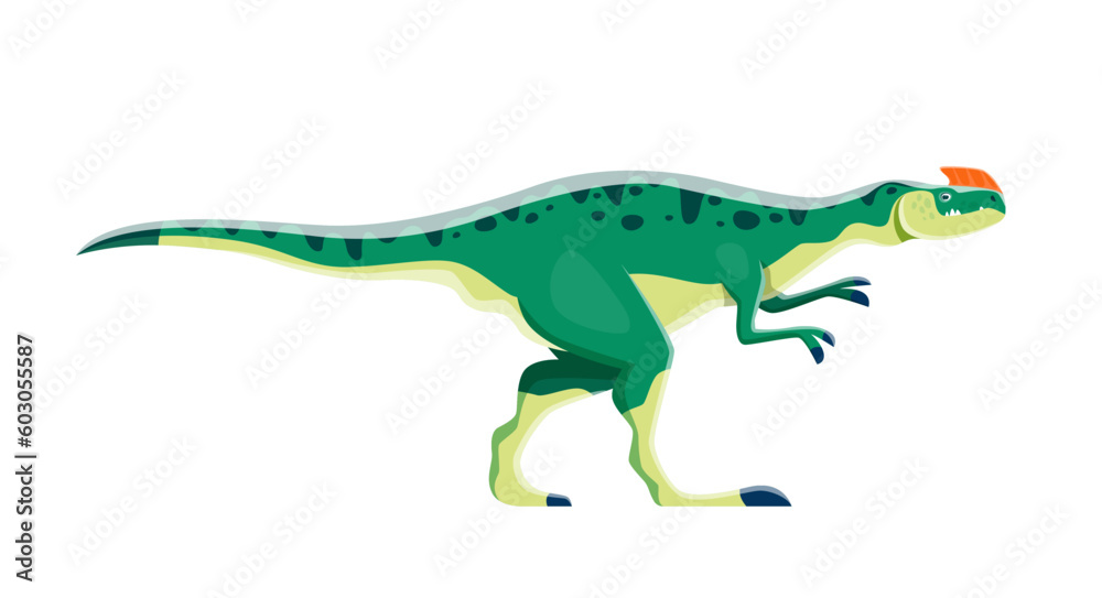 Cartoon dinosaur character, Kileskus aristotocus dino of Jurassic lizards, vector kids toy. Cute cartoon extinct dinosaur or Kileskus aristotocus of tyrannosauroid genus, prehistoric reptile monster