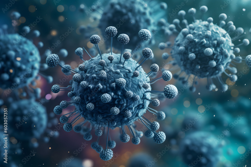 the detile of coronavirus. generative AI the detile of coronavirus. generative AI