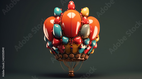 Royal crown balloon, background. Generative AI photo