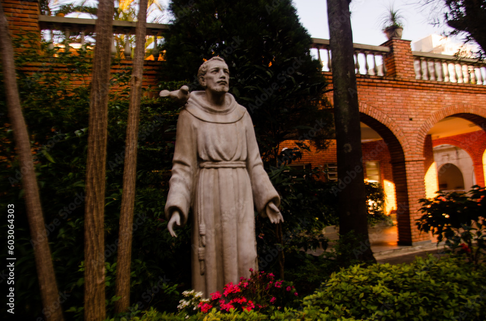 Statue of St. Francis of Assisi at Our Lady of Fatima church, Sao Paulo, Brazil