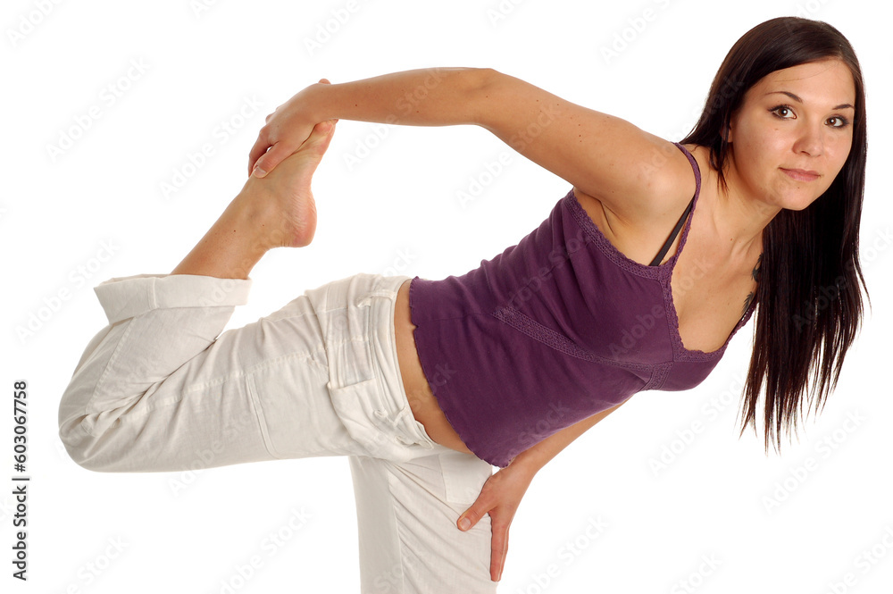 attractive brunette woman on white background attractive brunette woman on white background