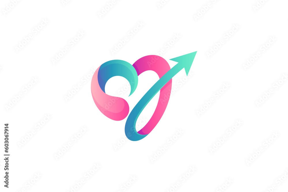 Heart logo with up arrow Heart logo with up arrow