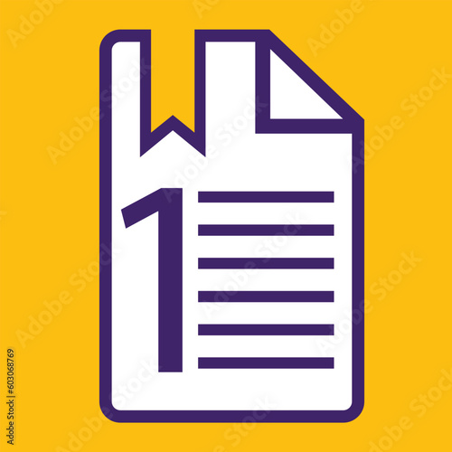 line icon for chapter  - vector - illustration 