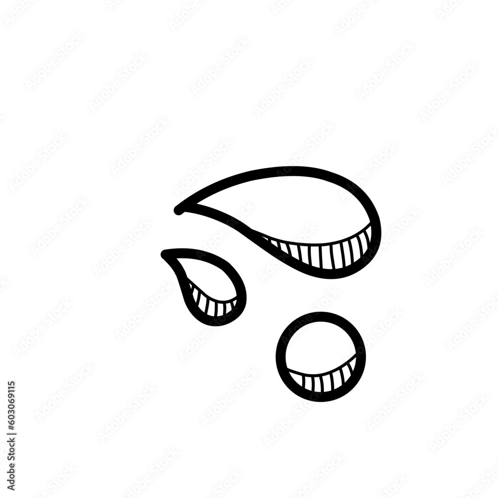 water drop icon Doodle sketch water drop icon Doodle sketch