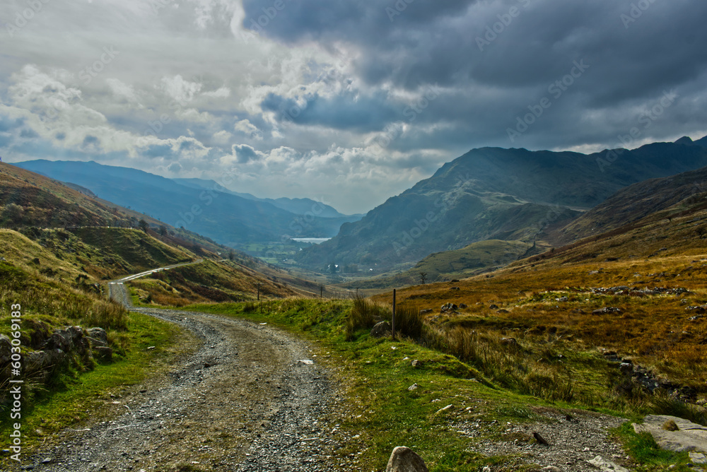 Windy mountain path