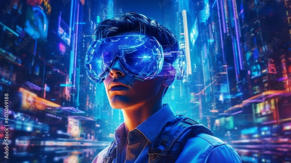 Explore the future of technology with high tech glasses. Generative AI Explore the future of technology with high tech glasses. Generative AI